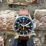 IWC Pilot's Watch Chronograph Edition Brown Dial Brown Leather Strap Watch for Men - IW377713