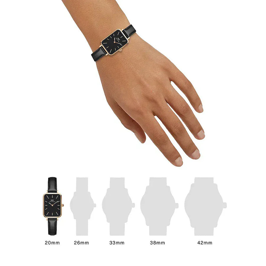 Daniel Wellington black watch on wrist