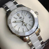 Tag Heuer Aquaracer Quartz 35mm White Dial Two Tone Steel Strap Watch Women - WAY131B.BA0914