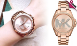 Michael Kors Runway Rose Gold Dial Rose Gold Steel Strap Watch For Women - MK5853