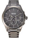 Hugo Boss Classic Grey Dial Grey Steel Strap Watch for Men - 1513364