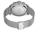 Hugo Boss Ocean Edition Black Dial Silver Mesh Bracelet Watch for Men - 1513701