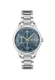 Hugo Boss Grand Course Blue Dial Silver Steel Strap Watch for Women - 1502583