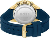 Hugo Boss Admiral Blue Dial Blue Rubber SIlicon Strap Watch for Men - 1513965