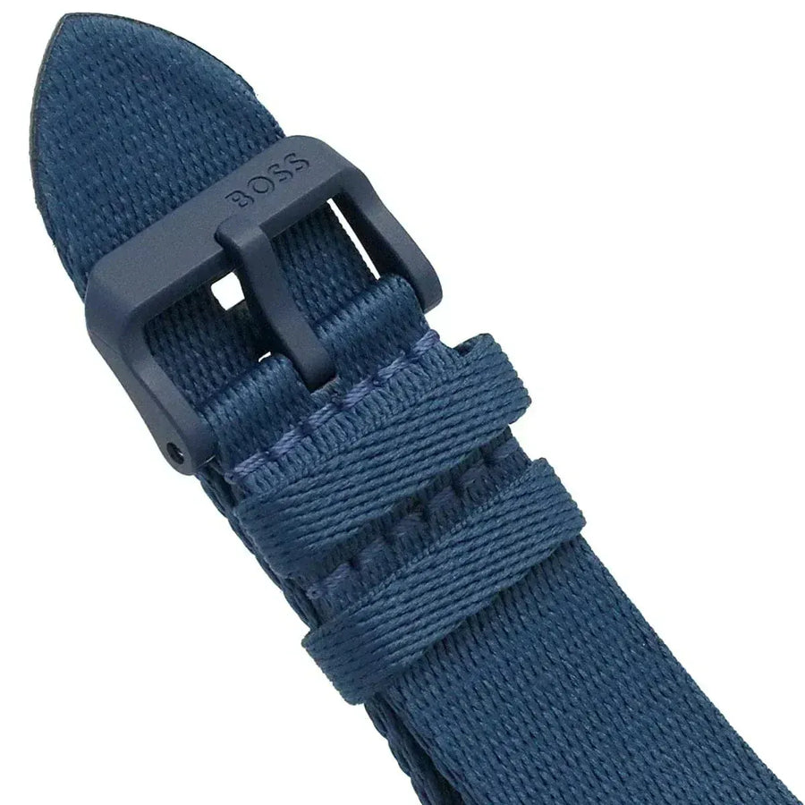 Hugo Boss Admiral Chronograph Blue Dial Blue Nylon Strap Watch for Men - 1513919
