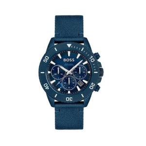 Hugo Boss Admiral Chronograph Blue Dial Blue Nylon Strap Watch for Men - 1513919