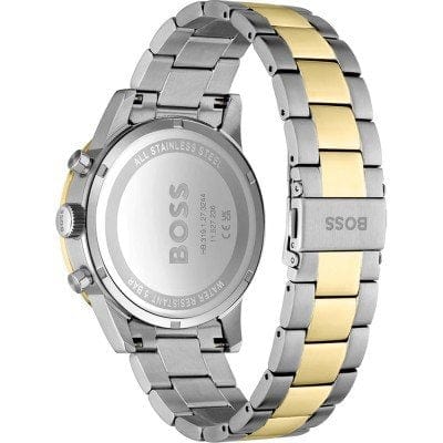 Hugo Boss Allure Chronograph Blue Dial Two Tone Steel Strap Watch for Men - 1514163