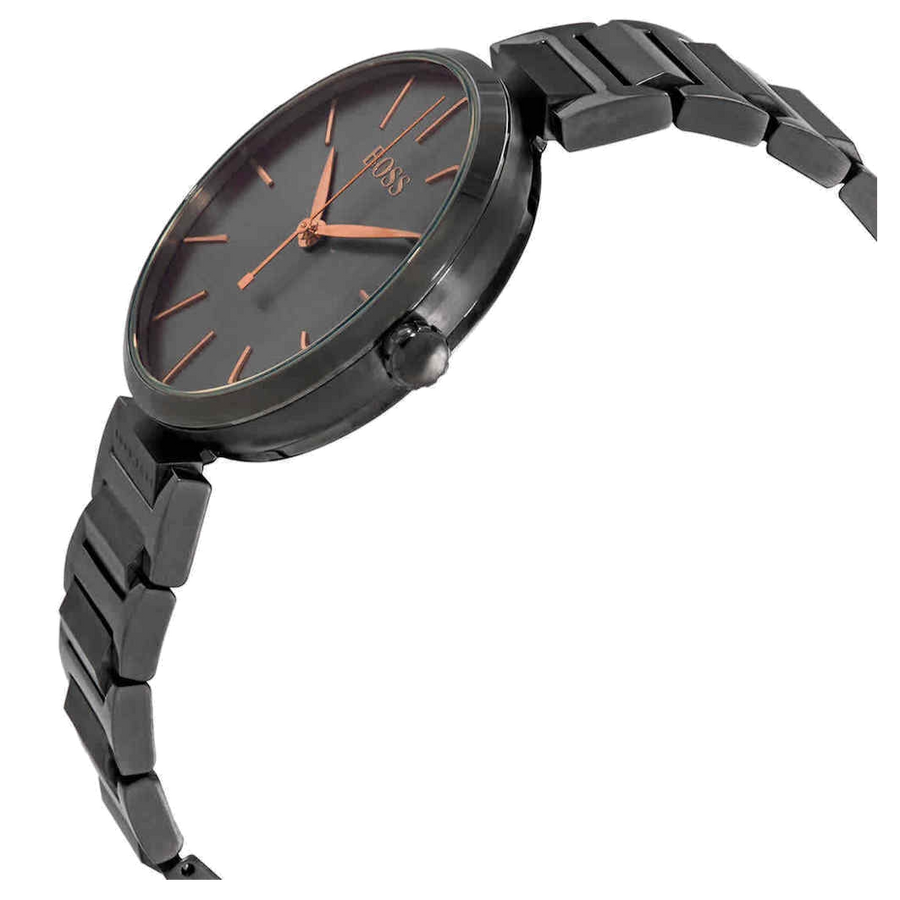 Hugo Boss Allusion Quartz Grey Dial Grey Steel Strap Watch For Men - 1502416