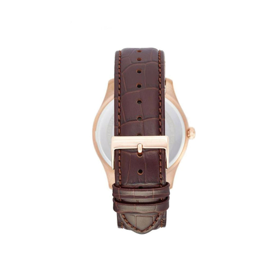 Hugo Boss Ambassador Grey Dial Brown Leather Strap Watch for Men - 1513387