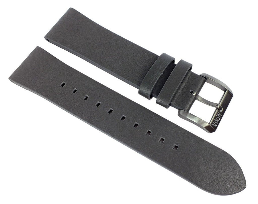 Hugo Boss Architectural Grey Dial Grey Leather Strap Watch for Men - 1513570