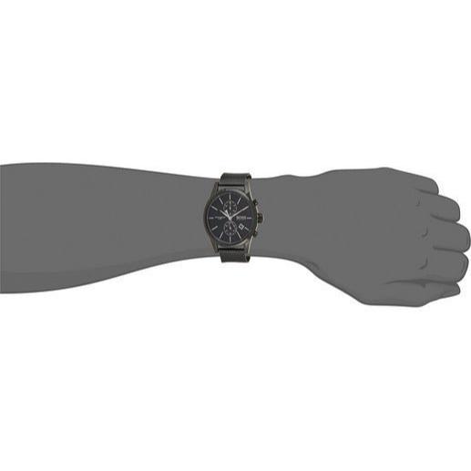 Hugo Boss Associate Black Dial Black Mesh Bracelet Watch for Men - 1513769