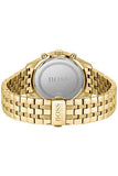 Hugo Boss Associate Blue Dial Gold Steel Strap Watch for Men - 1513841