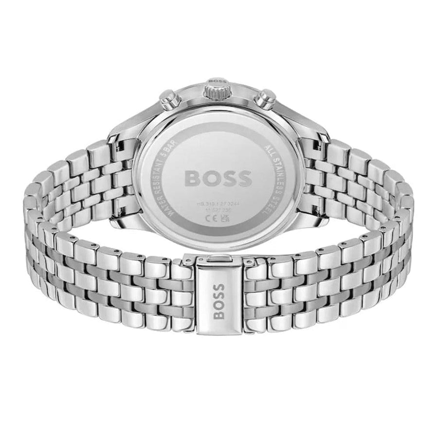 Hugo Boss Avery Chronograph Black Dial Silver Steel Strap Watch for Men - 1514157