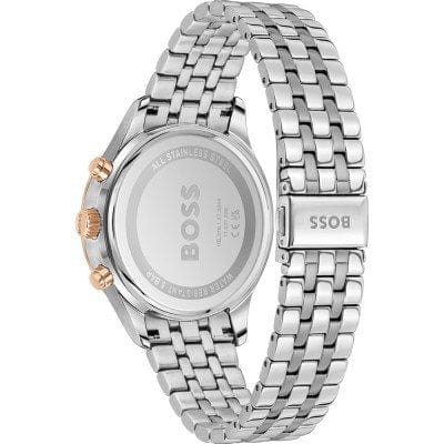 Hugo Boss Avery Chronograph Blue Dial Silver Steel Strap Watch for Men - 1514158