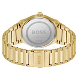 Hugo Boss Candor Black Dial Gold Steel Strap Watch for Men - 1514077