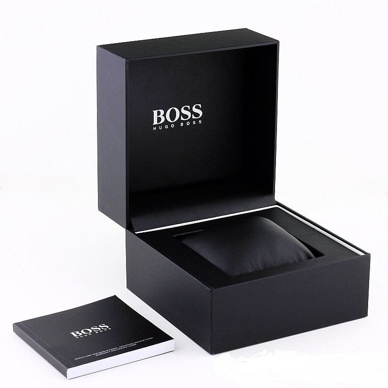 Hugo Boss Candor Black Dial Gold Steel Strap Watch for Men - 1514077
