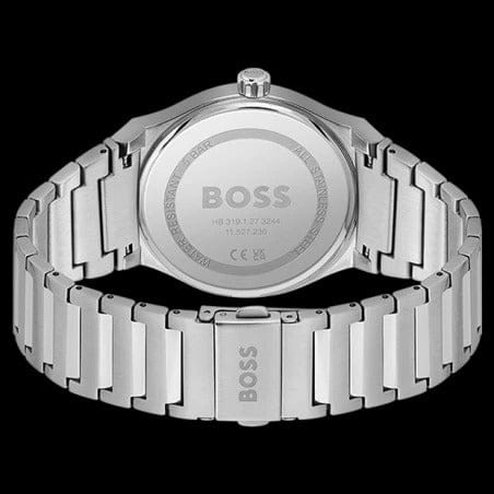 Hugo Boss Candor Blue Dial Silver Steel Strap Watch for Men - 1514076