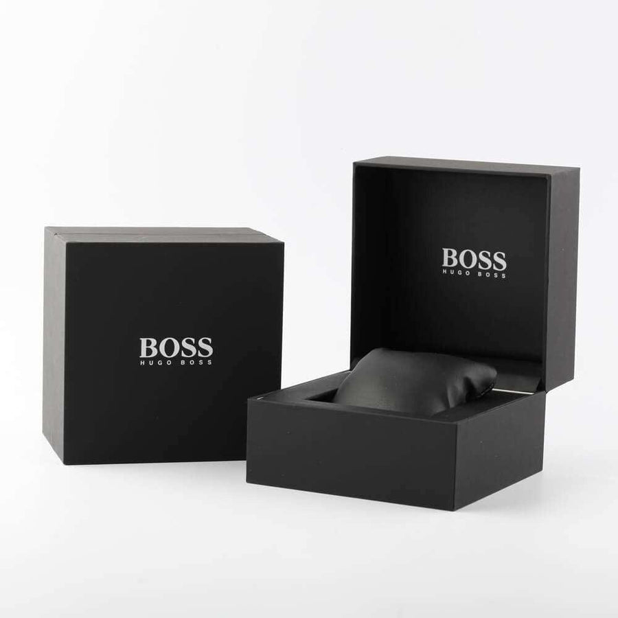 Hugo Boss Candor Blue Dial Silver Steel Strap Watch for Men - 1514076