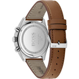 Hugo Boss Champion White Dial Brown Leather Strap Watch for Men - 1513879