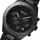 Hugo Boss Talent Black Ceramic Dial Black Steel Strap Watch for Men - 1513581