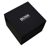 Hugo Boss Cloud Chronograph Grey Dial Black Leather Strap Watch for Men - 1514014
