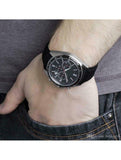 Hugo Boss Contemporary Sport Driver Black Dial Black Leather Strap Watch for Men - 1513085
