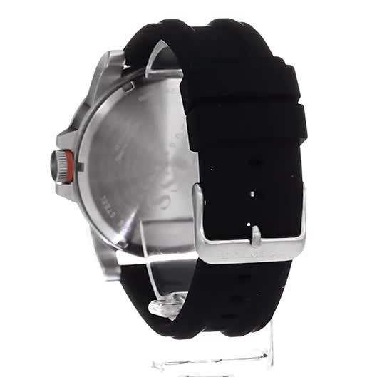 Hugo Boss Detroit Sport Quartz Black Dial Black Rubber Strap Watch for Men - 1550006