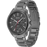 Hugo Boss Distinct Grey Dial Gren Steel Strap Watch for Men - 1513858