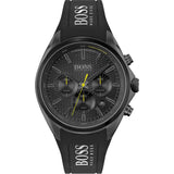 Hugo Boss Distinct Black Dial Black Silicone Strap Watch for Men - 1513859