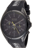 Hugo Boss Distinct Black Dial Black Silicone Strap Watch for Men - 1513859