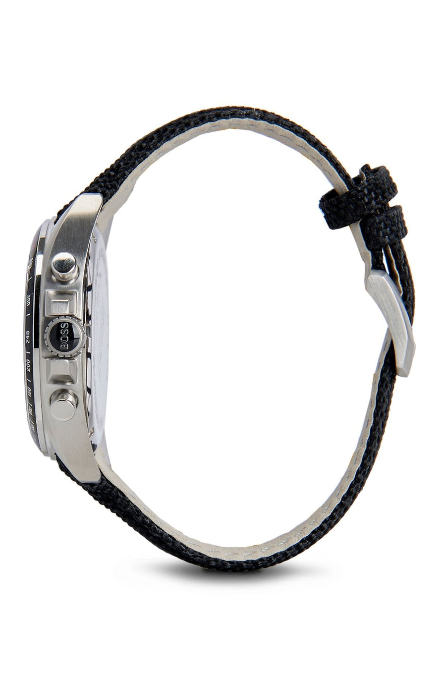 Hugo Boss Driver Black Dial Black Leather Strap Watch for Men -1513087