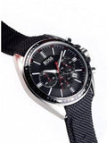 Hugo Boss Driver Black Dial Black Leather Strap Watch for Men -1513087