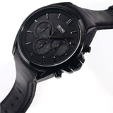 Hugo Boss Driver Chronograph Black Dial Black Leather Strap Watch For Men - HB1513061