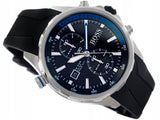 Hugo Boss Globetrotter Black Dial Black Silicone Strap Watch for Men - 1513820
