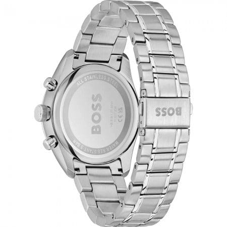 Hugo Boss Grand Prix Chronograph Blue Dial Silver Steel Strap Watch for Men - 1514226