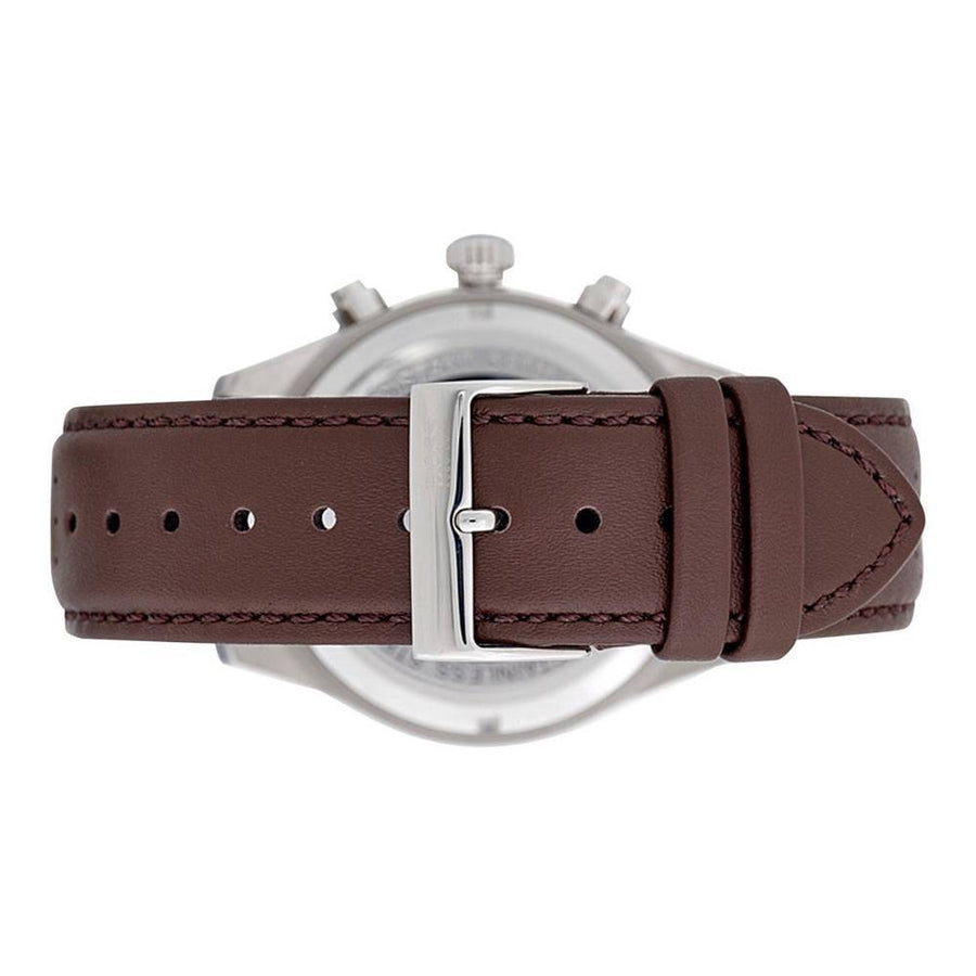 Hugo Boss Grand Prix Grey Dial Brown Leather Strap Watch for Men -  1513476