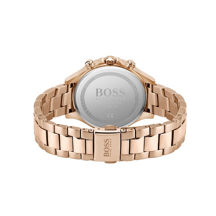 Hugo Boss Carnation Gold Dial Gold Steel Strap Watch for Women - 1502592