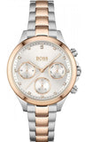 Hugo Boss Hera White Dial Two Tone Steel Strap Watch for Women - 1502564