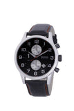 Hugo Boss Aeroliner Black Dial Black Leather Strap Watch for Men - 1512631