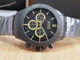 Hugo Boss Ikon Black Dial Black Steel Strap Watch for Men - 1513278