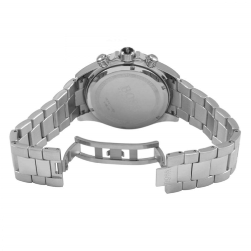 Hugo Boss Ikon Black Dial Silver Steel Strap Watch for Men - 1512965