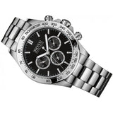 Hugo Boss Ikon Black Dial Silver Steel Strap Watch for Men - 1512965