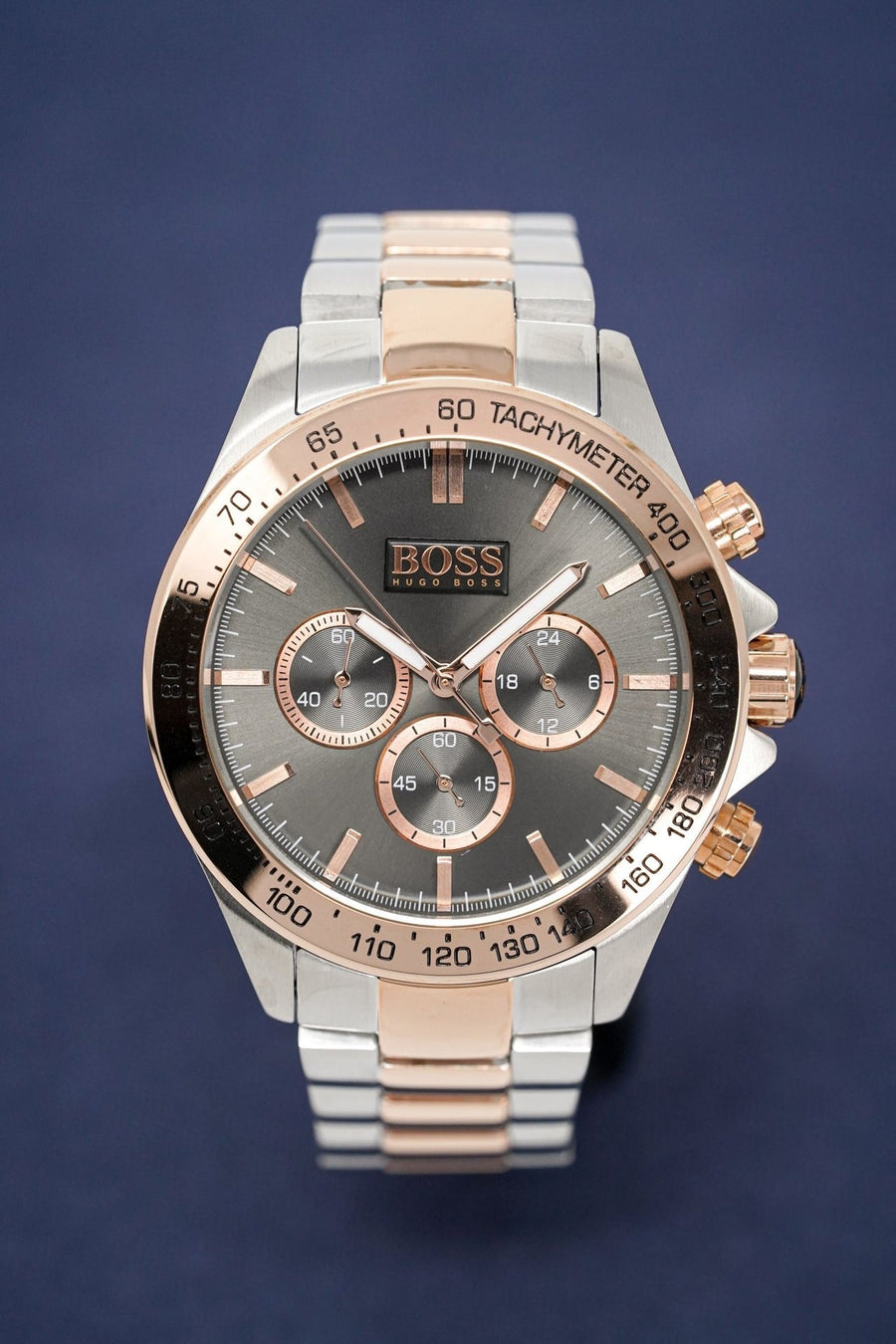 Hugo Boss Ikon Grey Dial Two Tone Steel Strap Watch for Men - 1513339