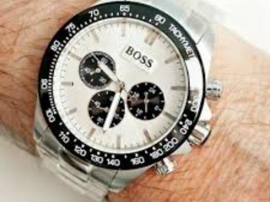 Hugo Boss Ikon White Dial Silver Steel Strap Watch for Men - 1512964