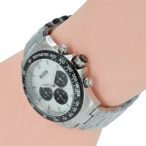 Hugo Boss Ikon White Dial Silver Steel Strap Watch for Men - 1512964