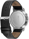 Hugo Boss Integrity Chronograph Black Dial Black Leather Strap Watch for Men - 1513777