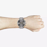 Hugo Boss Integrity Grey Dial Silver Mesh Bracelet Watch for Men - 1513807