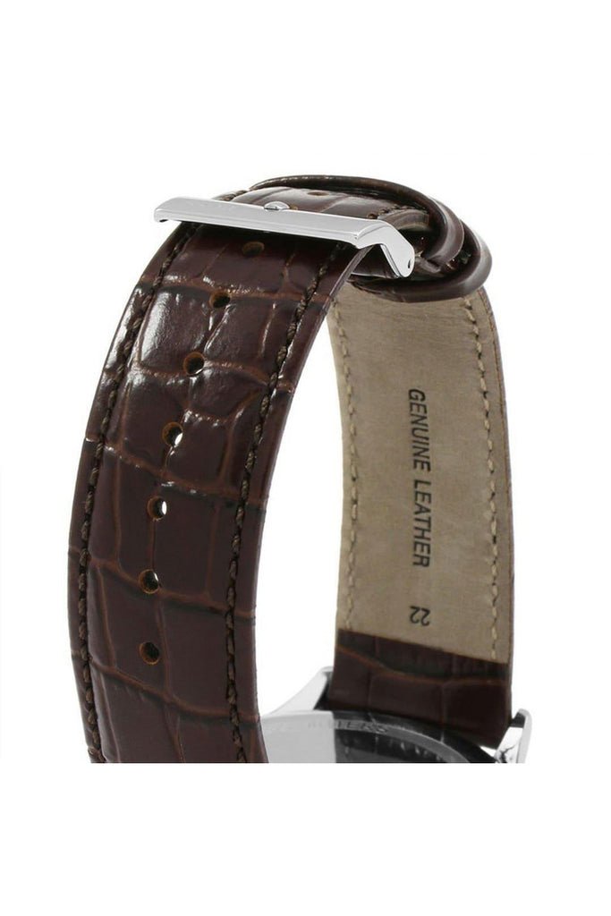 Hugo Boss Jet White Dial Brown Leather Strap Watch for Men - 1513280