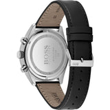 Hugo Boss Champion Black Dial Black Leather Strap Watch for Men - 1513816