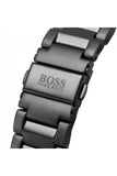 Hugo Boss Globetrotter Black Dial Black Steel Strap Watch for Men - 1513825